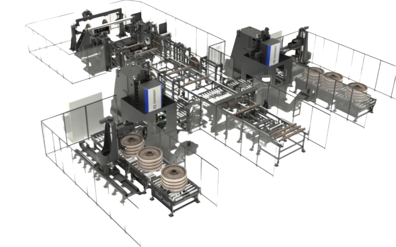 Giải pháp doa và lắp bánh tàu tự động